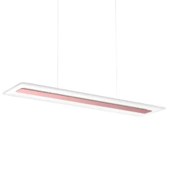 LED-Hängeleuchte Antille, Glas, rechteckig, kupfer