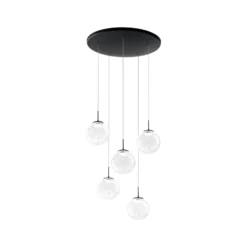 LED-Hängeleuchte Ariel, 5-flammig, rund, Stufendimmer, CCT