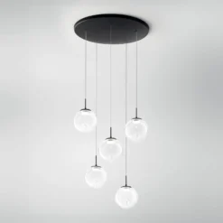 LED-Hängeleuchte Ariel, 5-flammig, rund, Stufendimmer, CCT