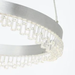 LED-Hängeleuchte Aurora, aluminium, Ø 30 cm, Aluminium, CCT
