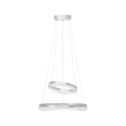 LED-Hängeleuchte Aurora, aluminium, Ø 30 cm, Aluminium, CCT
