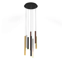 LED-Hängeleuchte Cala, 8-flammig, rund, Aluminium, Eisen