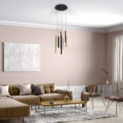 LED-Hängeleuchte Cala, 8-flammig, rund, Aluminium, Eisen