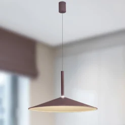 LED-Hängeleuchte Calice, kaffee, Ø 47,5 cm, höhenverstellbar