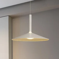LED-Hängeleuchte Calice, weiß, Ø 47,5 cm, höhenverstellbar