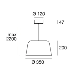 LED-Hängeleuchte Delfi_P, schwarz, Ø 35 cm, Metall