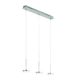 LED-Hängeleuchte Dunk, aluminium, 3-flammig, 3.000 K, Metall