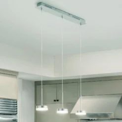 LED-Hängeleuchte Dunk, aluminium, 3-flammig, 3.000 K, Metall