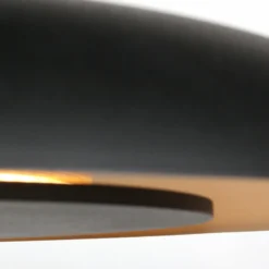 LED-Hängeleuchte Golden Veil, schwarz/gold, dimmbar, Metall