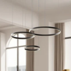 LED-Hängeleuchte Gravity, 3-fl., Metall, schwarz, 4.000 K