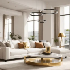 LED-Hängeleuchte Gravity, 3-fl., Metall, schwarz, 4.000 K