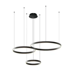 LED-Hängeleuchte Gravity, 3-fl., Metall, schwarz, 4.000 K