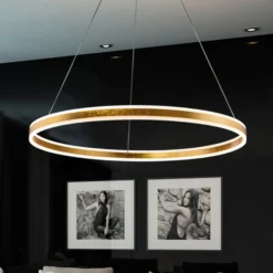 LED-Hängeleuchte Helia, goldfarben, Ø 100 cm, Metall