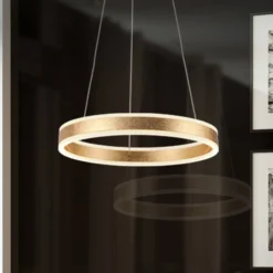 LED-Hängeleuchte Helia, goldfarben, Ø 50 cm, Metall