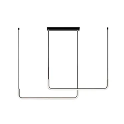 LED-Hängeleuchte Horizon, Metall, schwarz, 4.000 K
