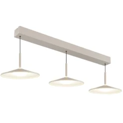 LED-Hängeleuchte Lampone sandfarben Länge 95 cm Metall 3-fl.
