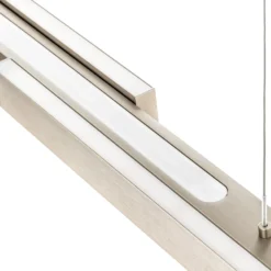 LED-Hängeleuchte Lara, 134 cm, ausziehbar, nickel