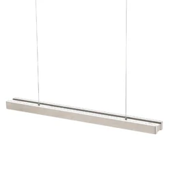LED-Hängeleuchte Lara, 134 cm, ausziehbar, nickel