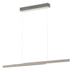 LED-Hängeleuchte Lara, 134 cm, ausziehbar, nickel