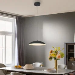 LED-Hängeleuchte LENTE, schwarz, Ø 40 cm, Metall, switchdim