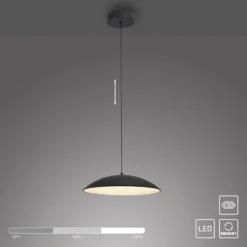 LED-Hängeleuchte LENTE, schwarz, Ø 40 cm, Metall, switchdim