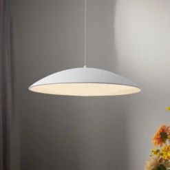 LED-Hängeleuchte LENTE, weiß, Ø 50 cm, Metall, switchdim