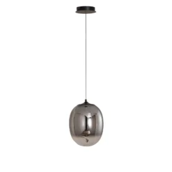 LED-Hängeleuchte Lilly, Glas, rauchgrau, Ø 28 cm, 4000 K