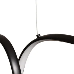 LED-Hängeleuchte Loop, Metall, schwarz-chrom, 4.000 K