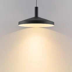 LED-Hängeleuchte LORA III, schwarz, Ø 36 cm, dimmbar 40° CCT