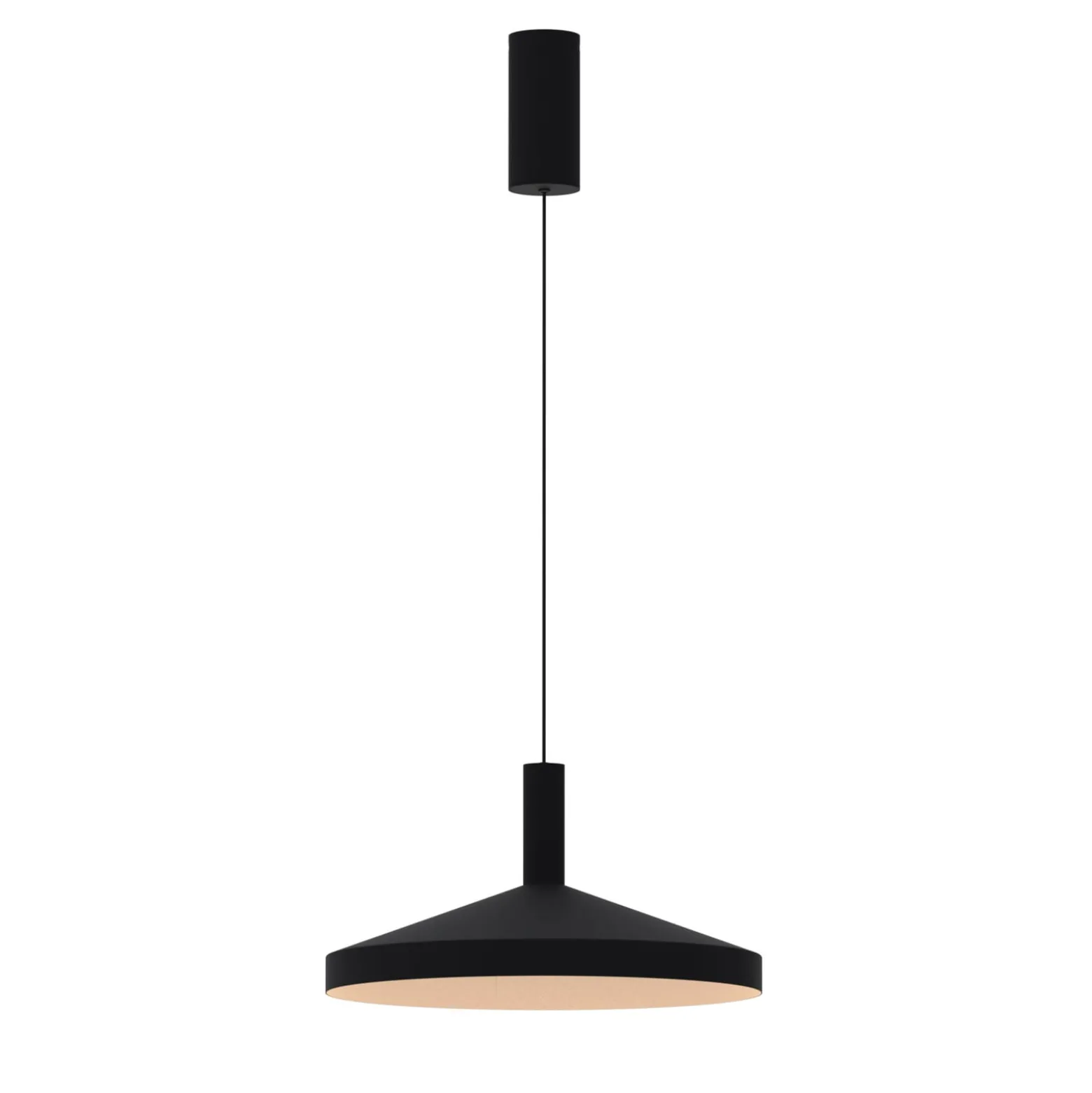 LED-Hängeleuchte LORA III, schwarz, Ø 36 cm, dimmbar 40° CCT