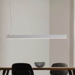 LED-Hängeleuchte Luxe, weiß, Länge 112,5 cm, Metall, 4.000 K