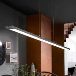 LED-Hängeleuchte Marlo, grau, Länge 120 cm, CCT, Touchdimmer