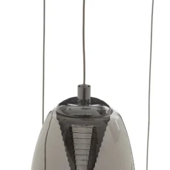 LED-Hängeleuchte Metropolis Rauchglas fünfflammig