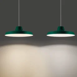 LED-Hängeleuchte Miguel, grün, Aluminium, 2.700 K