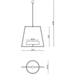 LED-Hängeleuchte Miram mit Akku, dimmbar, gelb