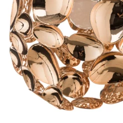 LED-Hängeleuchte Narisa Ø 18 cm roségold/braun