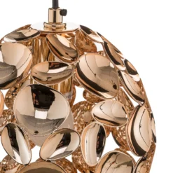 LED-Hängeleuchte Narisa Ø 18 cm roségold/braun