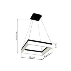 LED-Hängeleuchte Nero, Kunststoff, schwarz, einflammig, 32 W