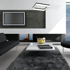 LED-Hängeleuchte Nero, Kunststoff, schwarz, einflammig, 32 W