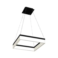 LED-Hängeleuchte Nero, Kunststoff, schwarz, einflammig, 32 W