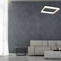 LED-Hängeleuchte Nero, Kunststoff, schwarz, einflammig, 32 W