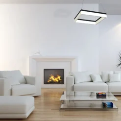 LED-Hängeleuchte Nero, Kunststoff, schwarz, einflammig, 32 W