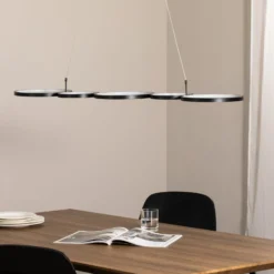 LED-Hängeleuchte Olympia, Metall, schwarz, 4.000 K