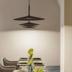 LED-Hängeleuchte Poe Plus, schwarz