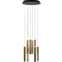 LED-Hängeleuchte Prado, gold, 8-flammig, Ø 40 cm, dimmbar