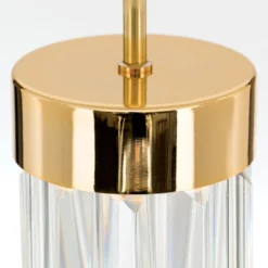 LED-Hängeleuchte Prism, Kristallglas, Ø10cm, gold