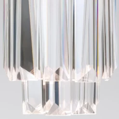LED-Hängeleuchte Prism, Kristallglas, Ø10cm, gold