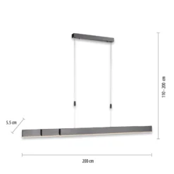 LED-Hängeleuchte PURE Moto, platin, dimmbar, CCT