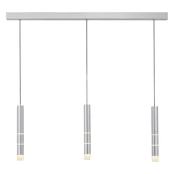 LED-Hängeleuchte PURE Vega, drei Zylinder, alu