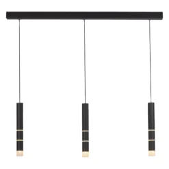 LED-Hängeleuchte PURE Vega, drei Zylinder, schwarz